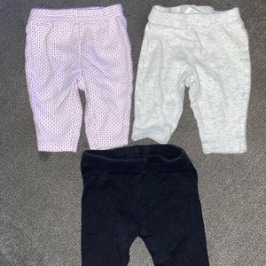 NEWBORN BABYGIRL 3 SET PANTS
